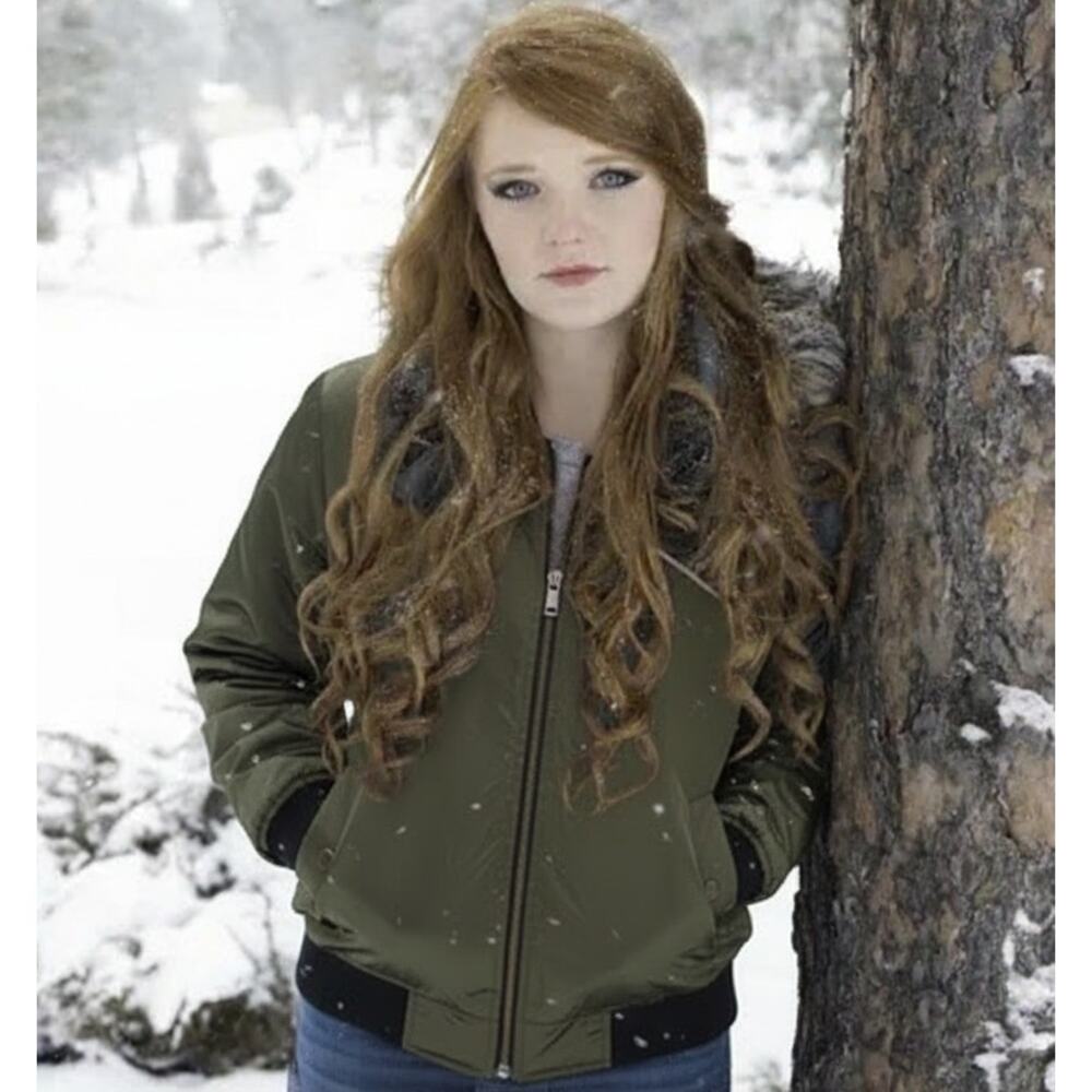 Zeagoo Women's Bomber Jacket Casual Coat Zip Up Outerwear Windbreaker Size XL